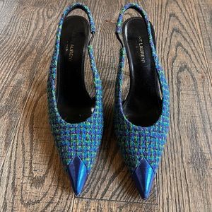 Saint Laurent Vesper Slingback Pump Size 37/5